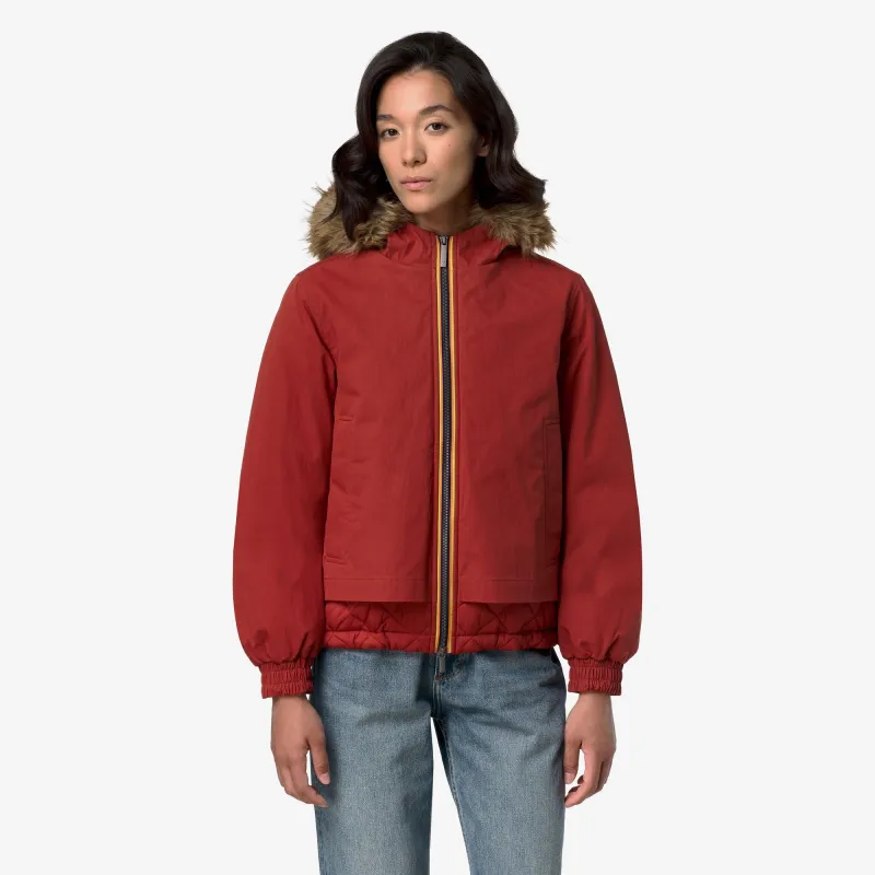 TOSCA WAX COTTON NYLON - Jackets - Short - Woman - Red Dk Chili made by K-Way