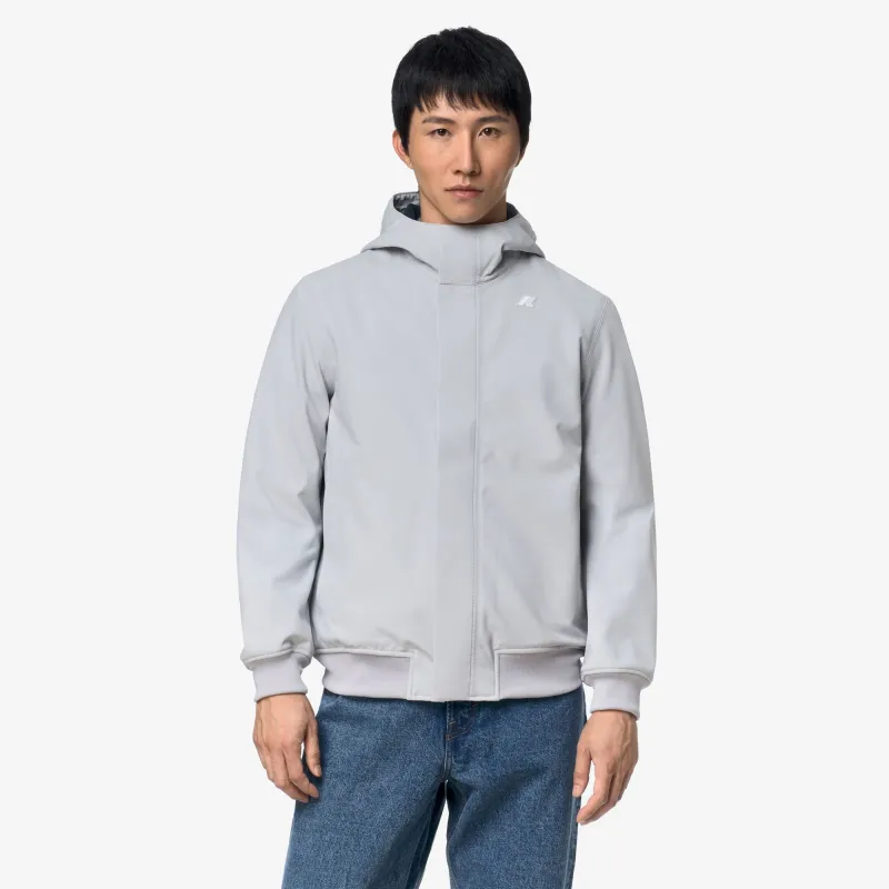 JOACHIM BONDED - Jackets - Short - Man - Grey Ash-Blue Depth made by K-Way