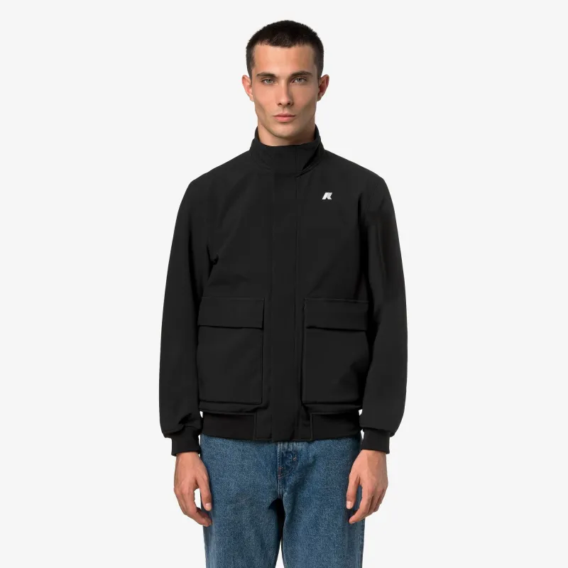 HERVE BONDED - Jackets - Short - Man - Black P-Blue D made by K-Way