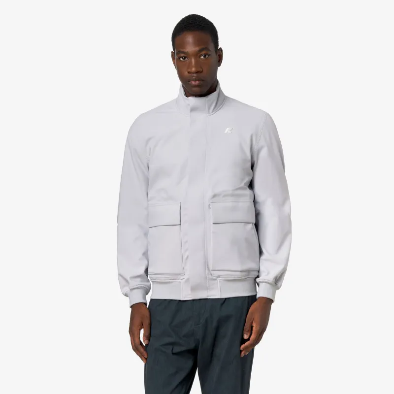 HERVE BONDED - Jackets - Short - Man - Grey Ash-Blue Depth made by K-Way