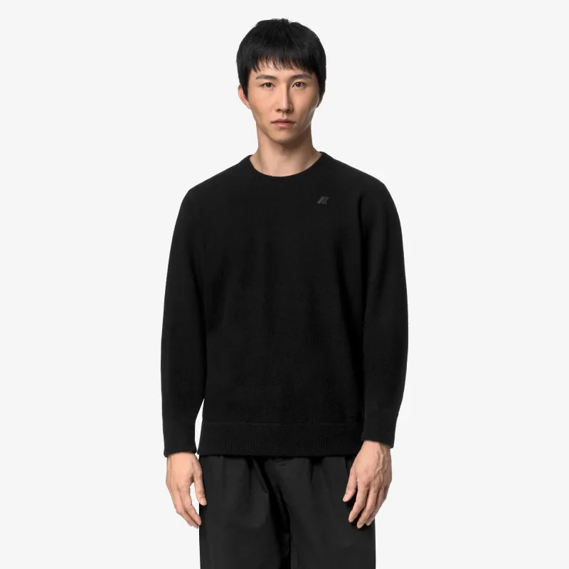 SEBASTIEN FLEECE STITCH - Knitwear - Pull Over - Man - Black Pure made by K-Way