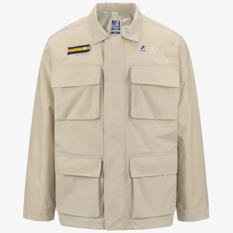 K-WAY X UNIVERSAL WORKS LE VRAI 2.1 AMIABLE PORTHMEOR JACKET - Beige Grey made by K-Way