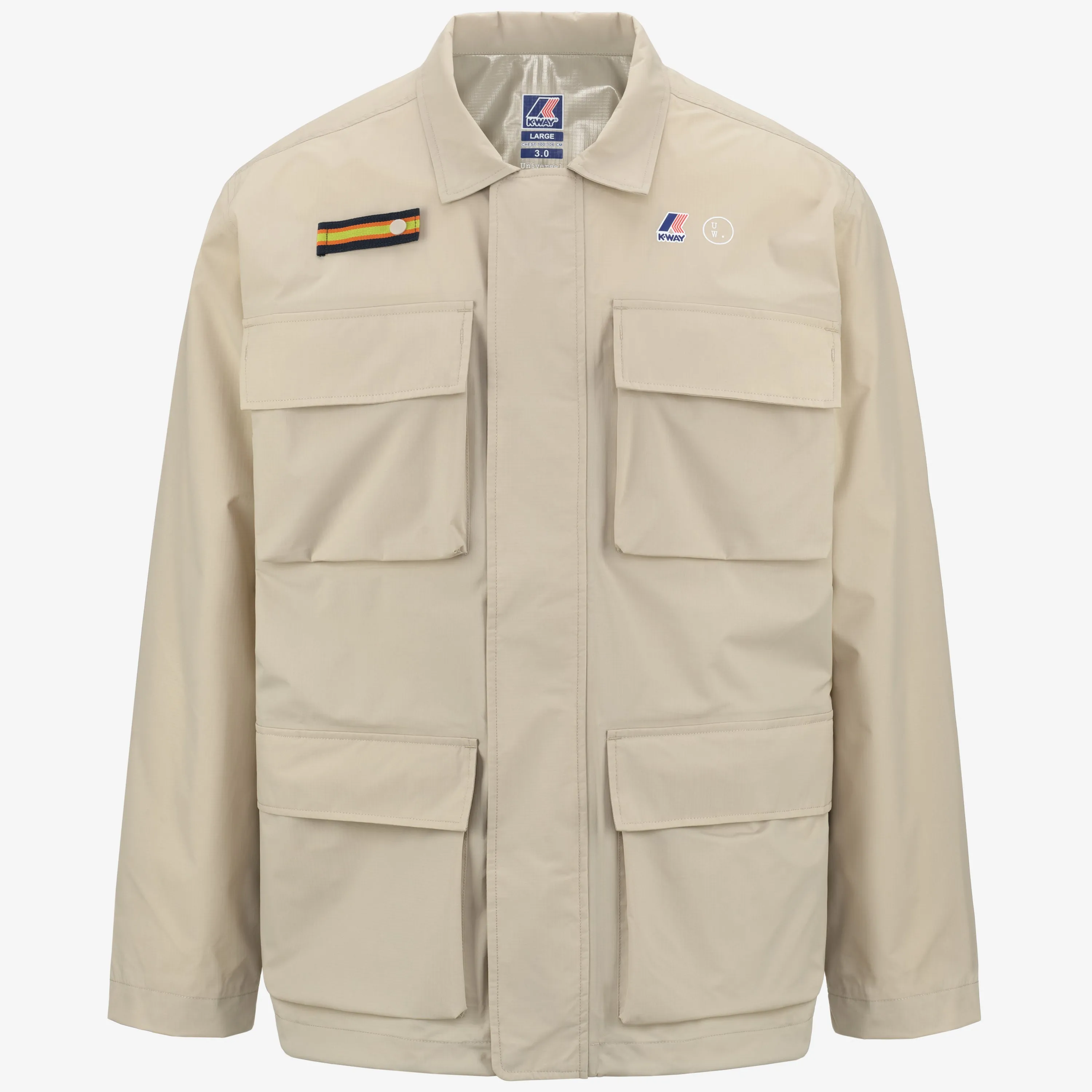 K-WAY X UNIVERSAL WORKS LE VRAI 2.1 AMIABLE PORTHMEOR JACKET - Beige Grey sold by K-Way