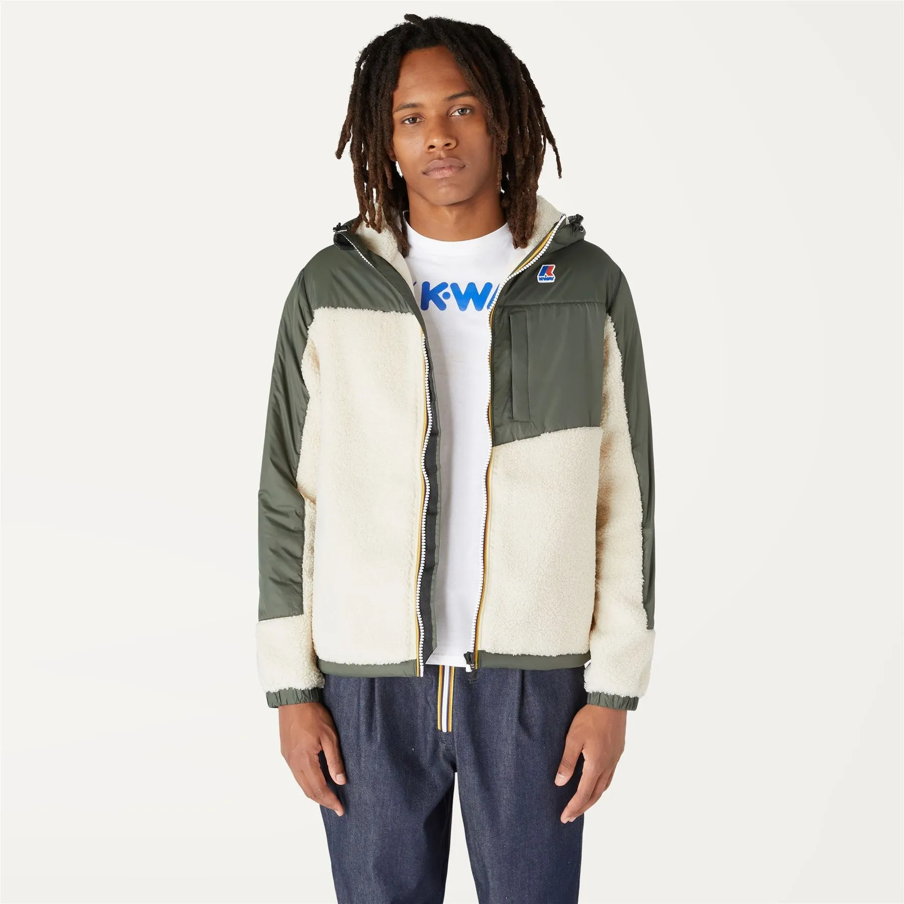 LE VRAI 3.0 NEIGE ORSETTO - Ecru-Green Blackish sold by K-Way product image thumbnail 2