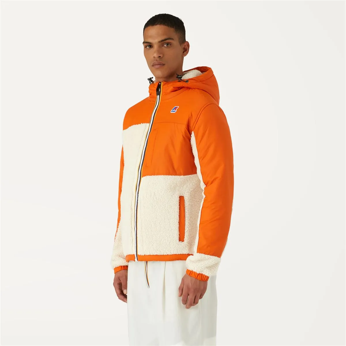 LE VRAI 3.0 NEIGE ORSETTO - Fleece - Jacket - Unisex - Ecru - Orange Rust sold by K-Way product image thumbnail 4
