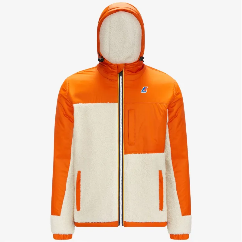 LE VRAI 3.0 NEIGE ORSETTO - Fleece - Jacket - Unisex - Ecru - Orange Rust sold by K-Way