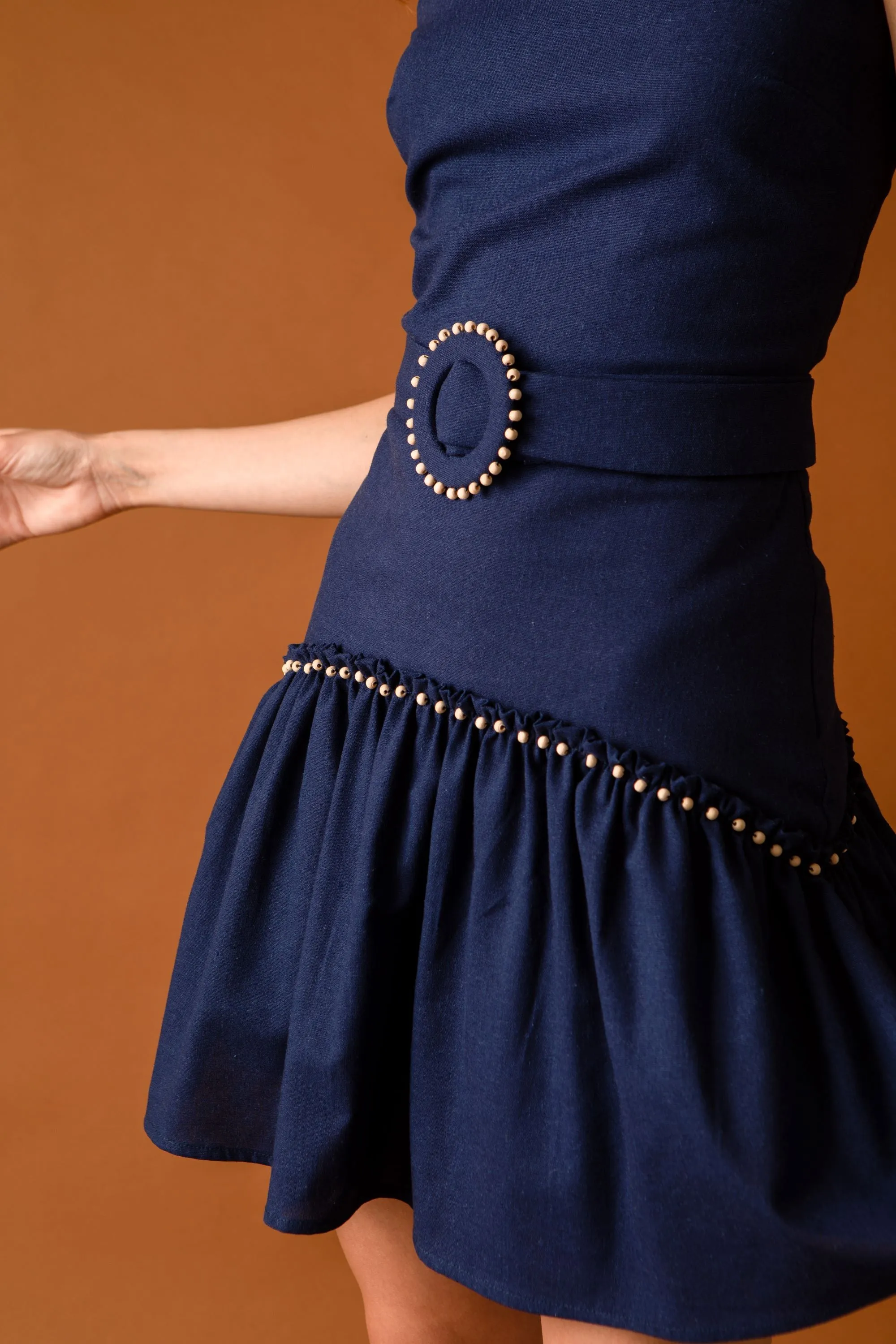 Petra Navy Mini Dress sold by Kaanas