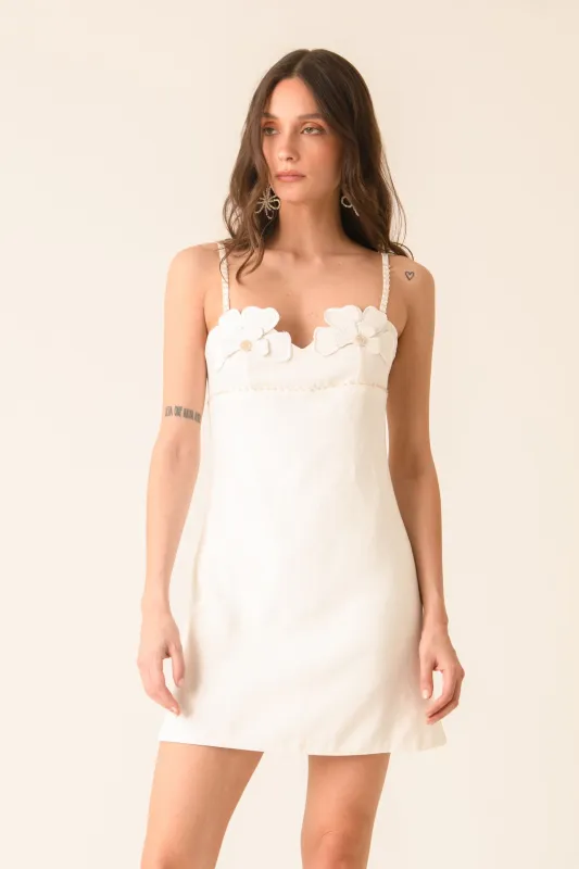 Bloom Ivory Mini Dress sold by Kaanas