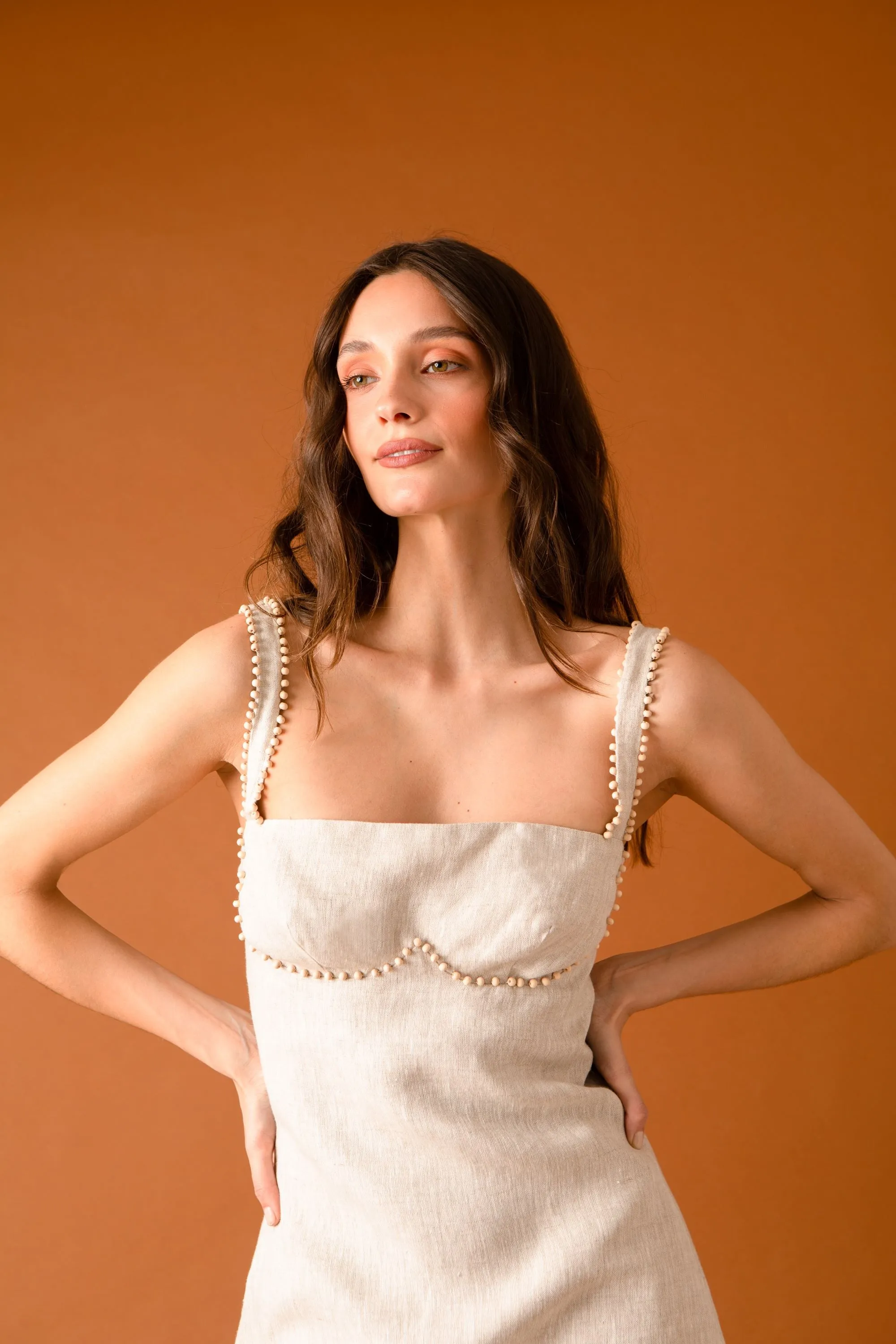 Ambar Flax Mini Dress sold by Kaanas product image thumbnail 3