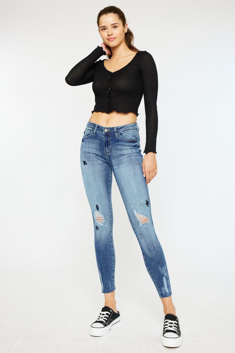Allyson Mid Rise Super Skinny sold by Kan Can product image thumbnail 3