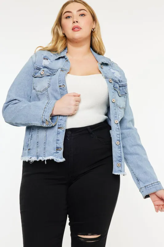 Loren Denim Jacket (Plus Size) sold by Kan Can