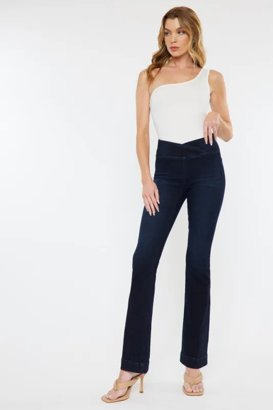 Mabel Mid Rise Pull On Bootcut sold by Kan Can