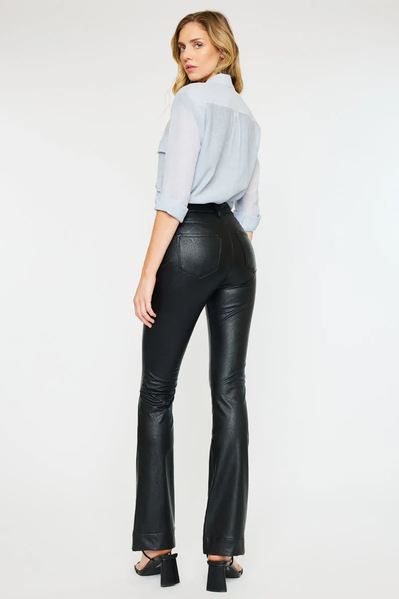 Joan High Rise Faux Leather Bootcut Pants sold by Kan Can product image thumbnail 2