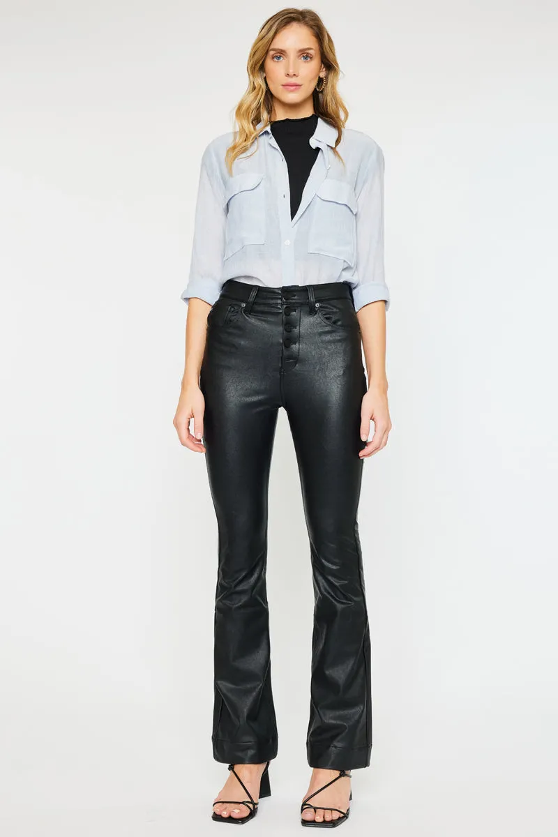 Joan High Rise Faux Leather Bootcut Pants sold by Kan Can product image thumbnail 4