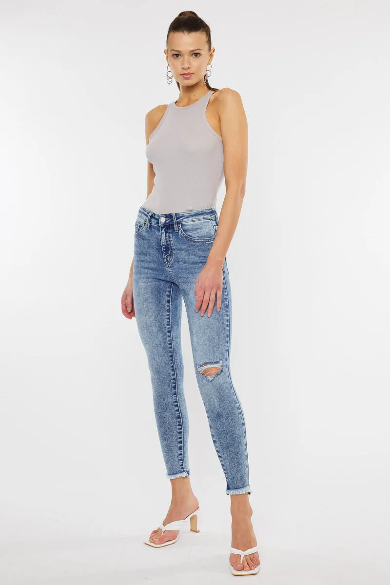 Kara High Rise Ankle Skinny Jeans sold by Kan Can