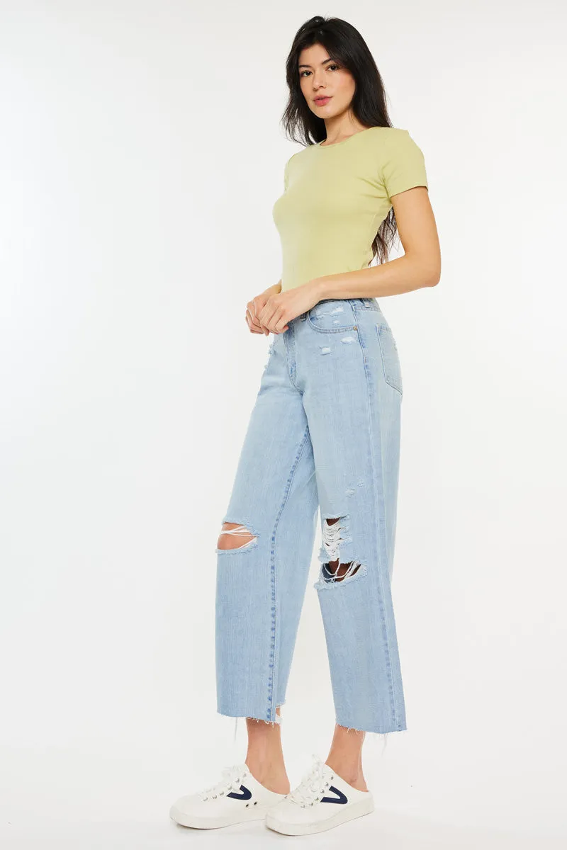 Mariyah Ultra High Rise Cropped Wide Leg Jeans sold by Kan Can product image thumbnail 5
