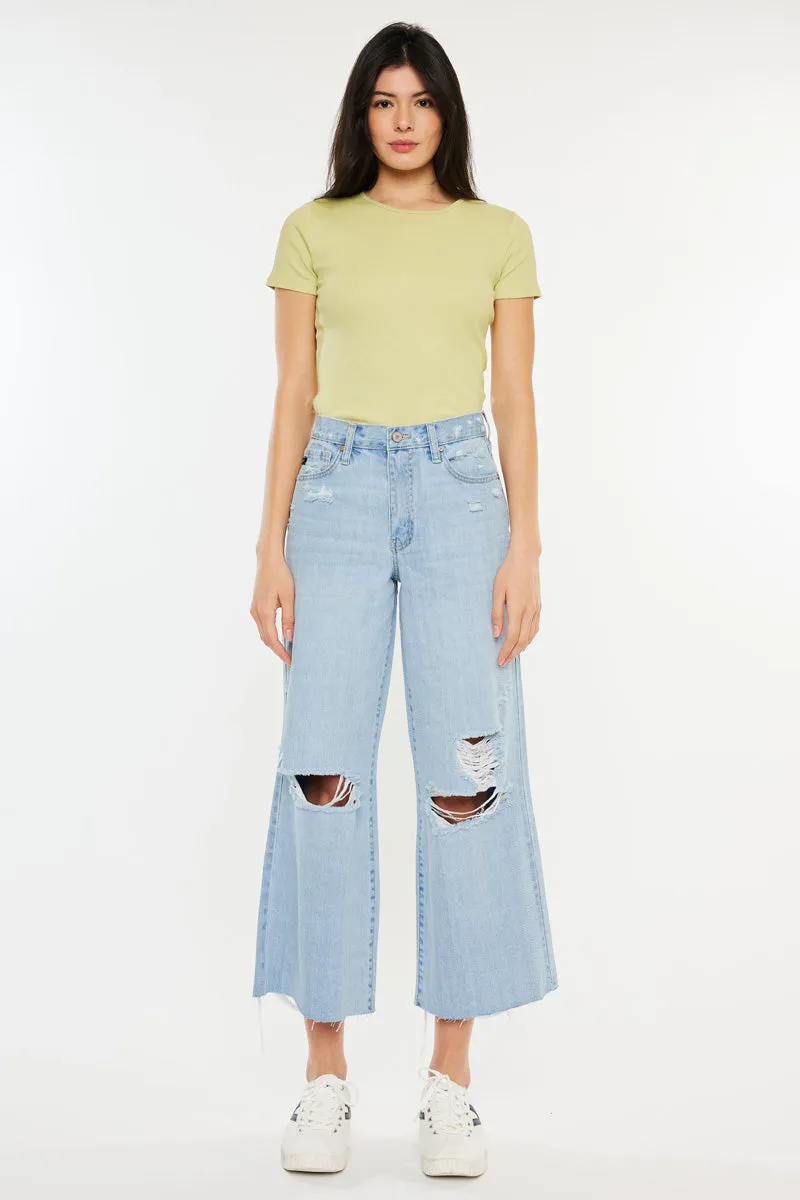 Mariyah Ultra High Rise Cropped Wide Leg Jeans sold by Kan Can product image thumbnail 4