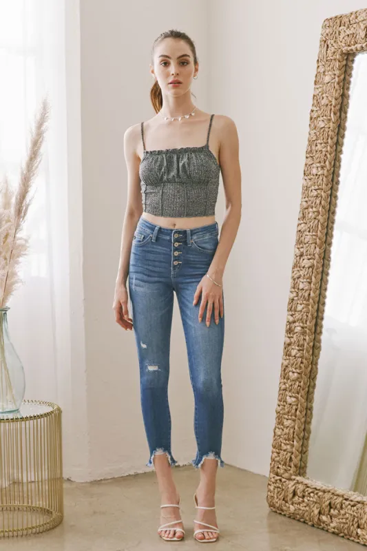 Dempsey High Rise Ankle Skinny Jeans made by Kan Can