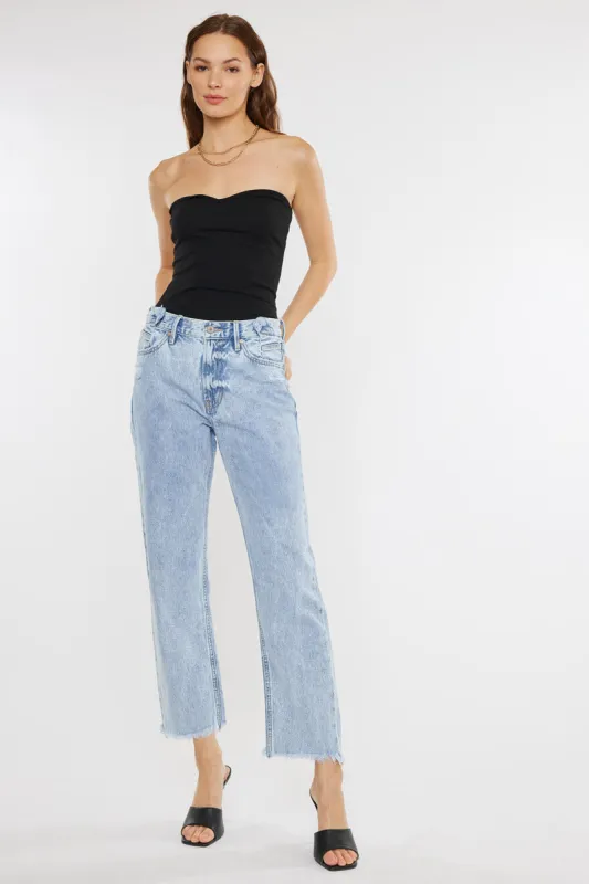 Meadow High Rise Straight Leg Jeans sold by Kan Can