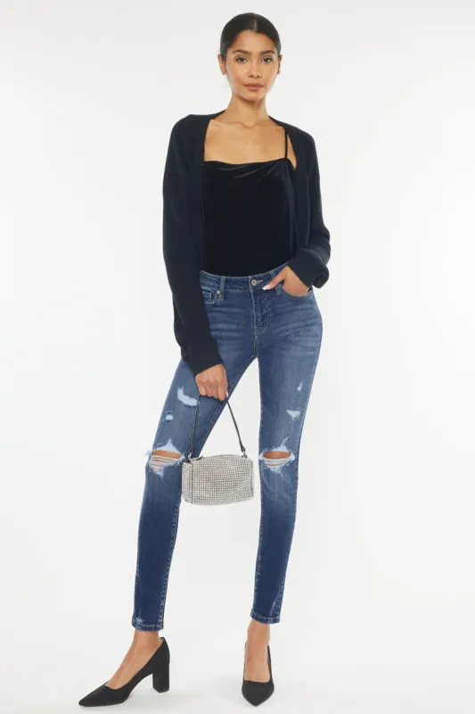 Twyla Mid Rise Super Skinny Jeans sold by Kan Can