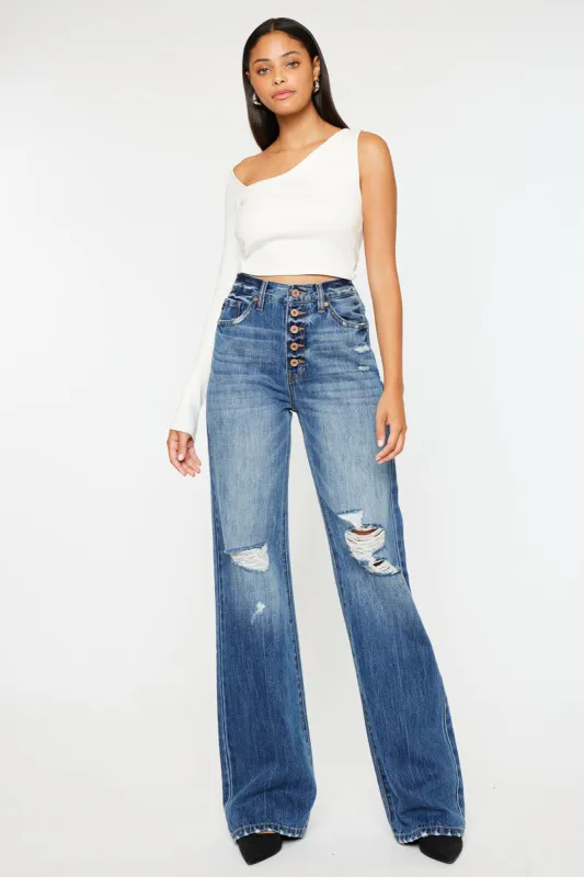 Ariena Ultra High Rise 90's Flare Jeans sold by Kan Can