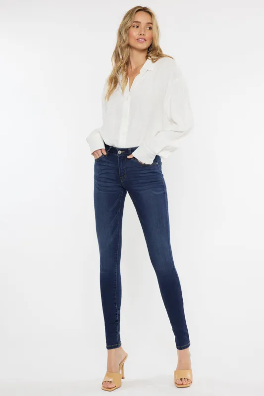 Annaka Mid Rise Super Skinny Jeans sold by Kan Can
