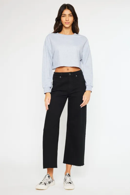 Dianella High Rise Crop Wide Leg Jeans made by Kan Can