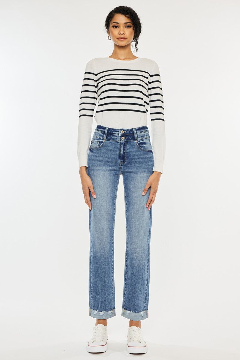 Kianna High Rise Slim Straight Jeans sold by Kan Can product image thumbnail 5