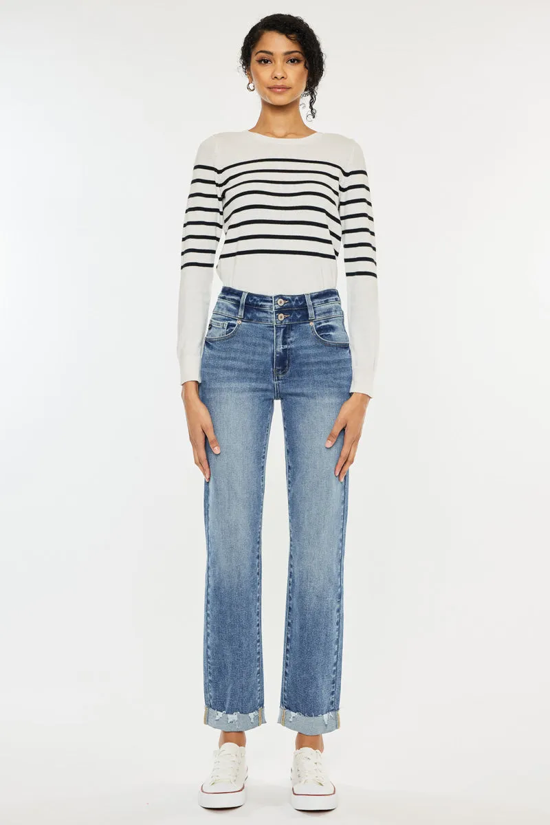 Kianna Essentials High Rise Slim Straight Leg Jeans sold by Kan Can product image thumbnail 5