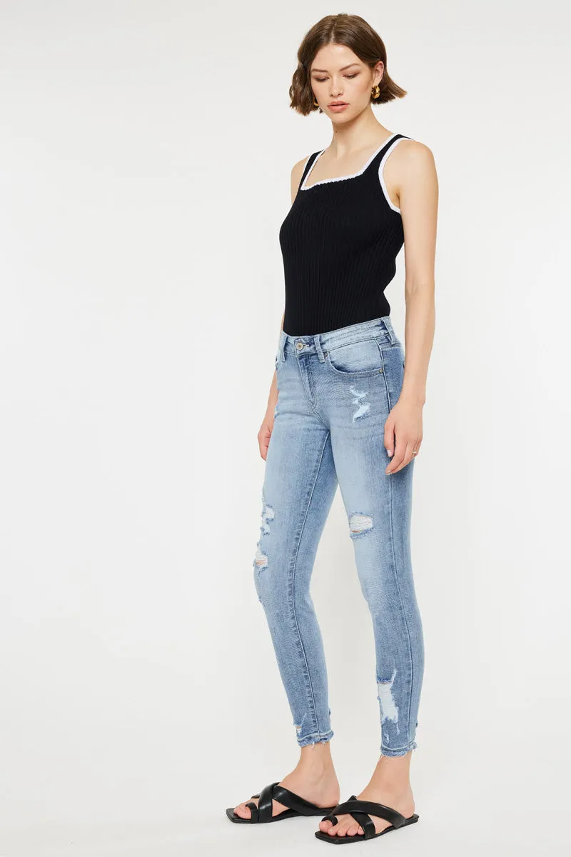 Eden Mid Rise Ankle Skinny Jeans sold by Kan Can product image thumbnail 4