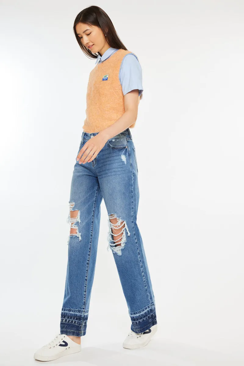 Linda High Rise Wide Leg Jeans sold by Kan Can product image thumbnail 4