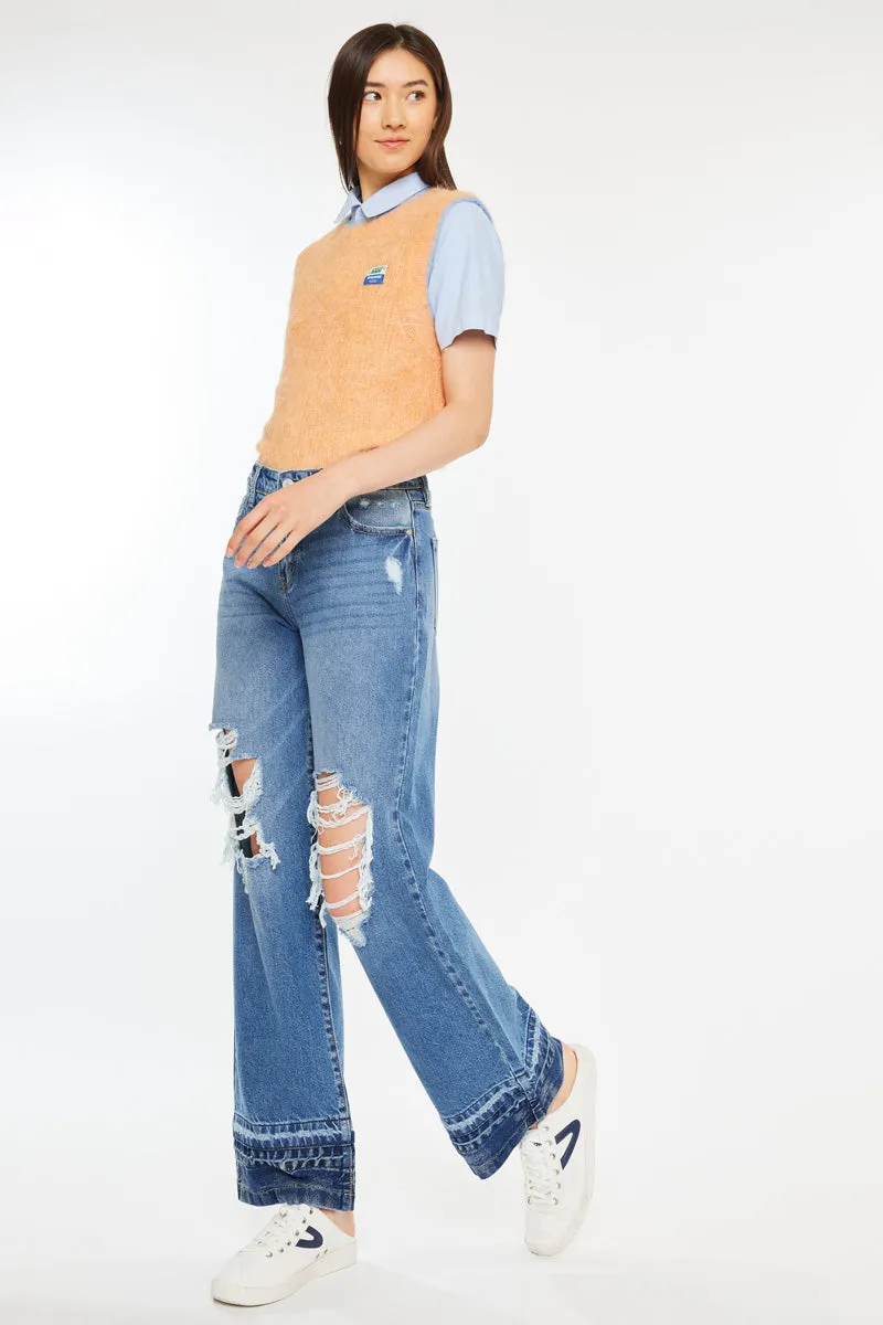 Linda High Rise Wide Leg Jeans sold by Kan Can product image thumbnail 5
