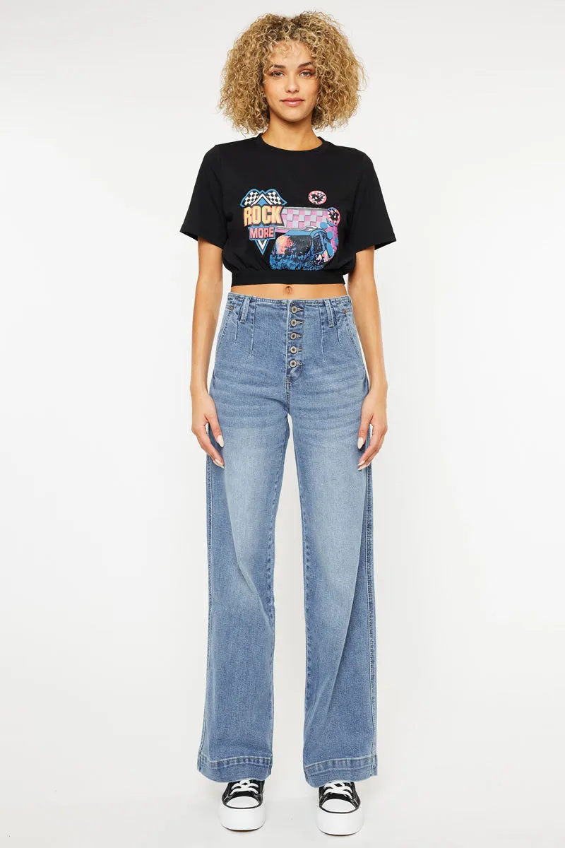 Zoelle Ultra High Rise Wide Leg Jeans sold by Kan Can product image thumbnail 5