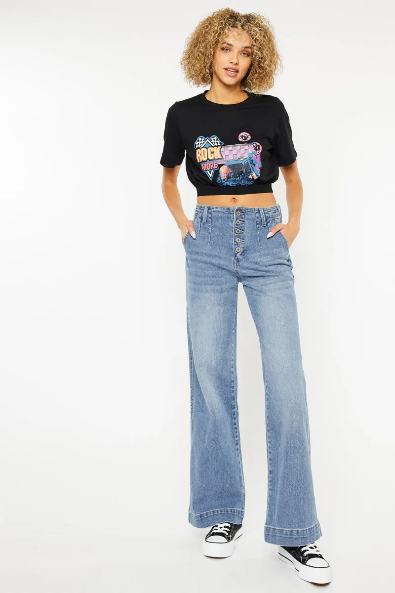 Zoelle Ultra High Rise Wide Leg Jeans sold by Kan Can product image thumbnail 4