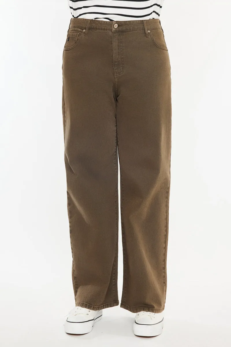 Shreya High Rise Wide Leg Jeans (Plus Size) sold by Kan Can product image thumbnail 4