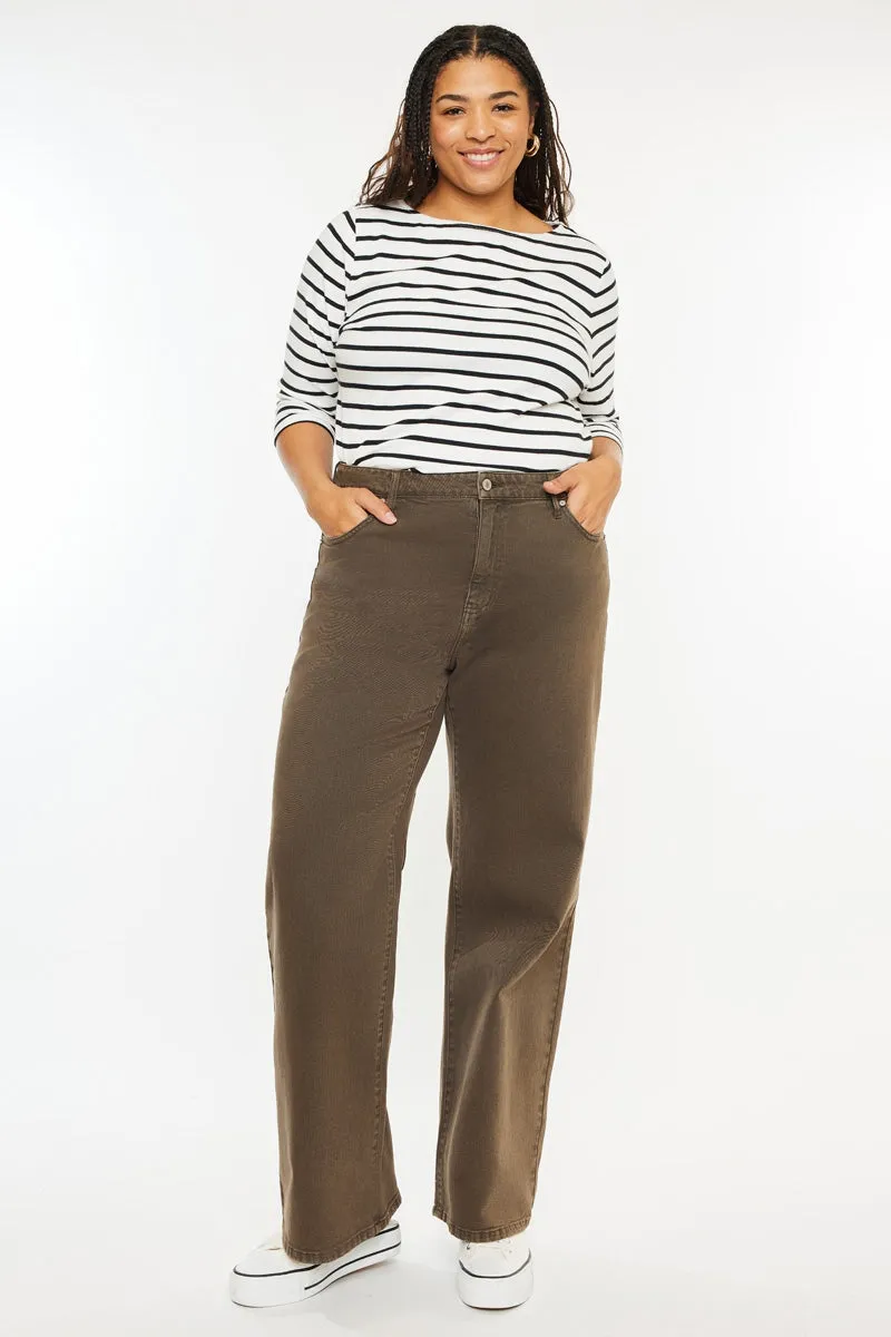 Shreya High Rise Wide Leg Jeans (Plus Size) sold by Kan Can product image thumbnail 2