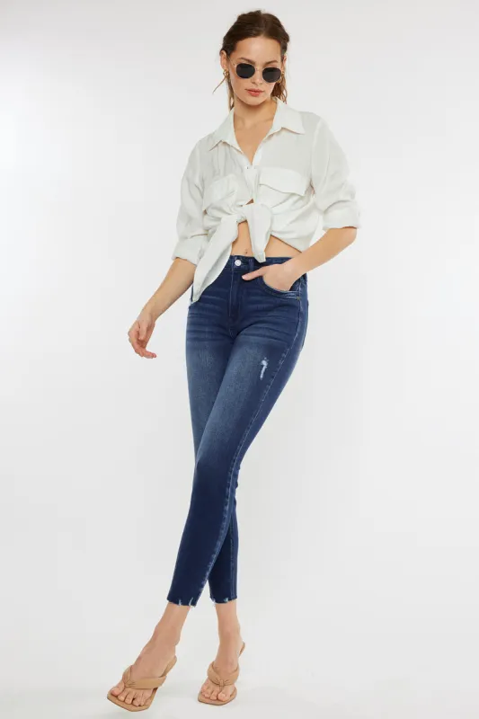 Evangeline High Rise Ankle Skinny Jeans sold by Kan Can