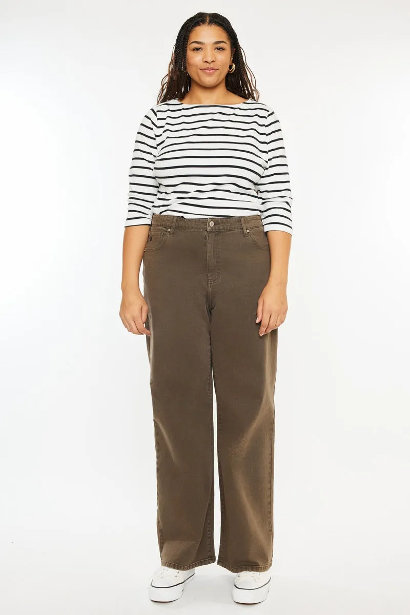 Shreya High Rise Wide Leg Jeans (Plus Size) sold by Kan Can product image thumbnail 3