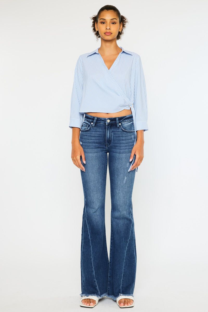 Cleo Mid Rise Flare Jeans sold by Kan Can product image thumbnail 3