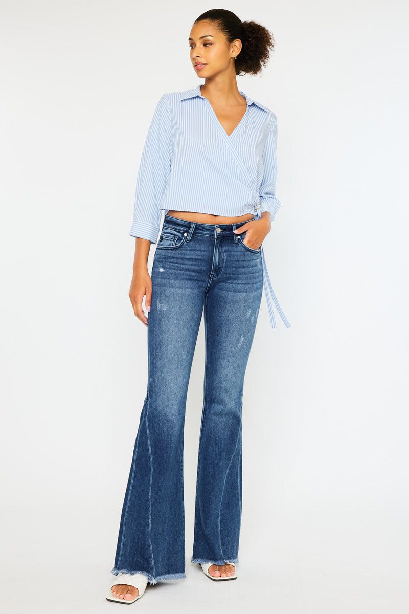Cleo Mid Rise Flare Jeans sold by Kan Can product image thumbnail 4