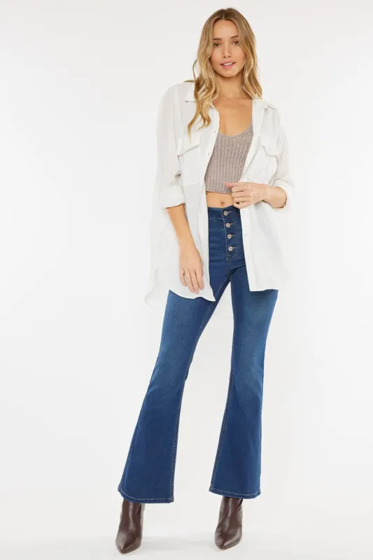 Sharon High Rise Bootcut Jeans (Petite) sold by Kan Can