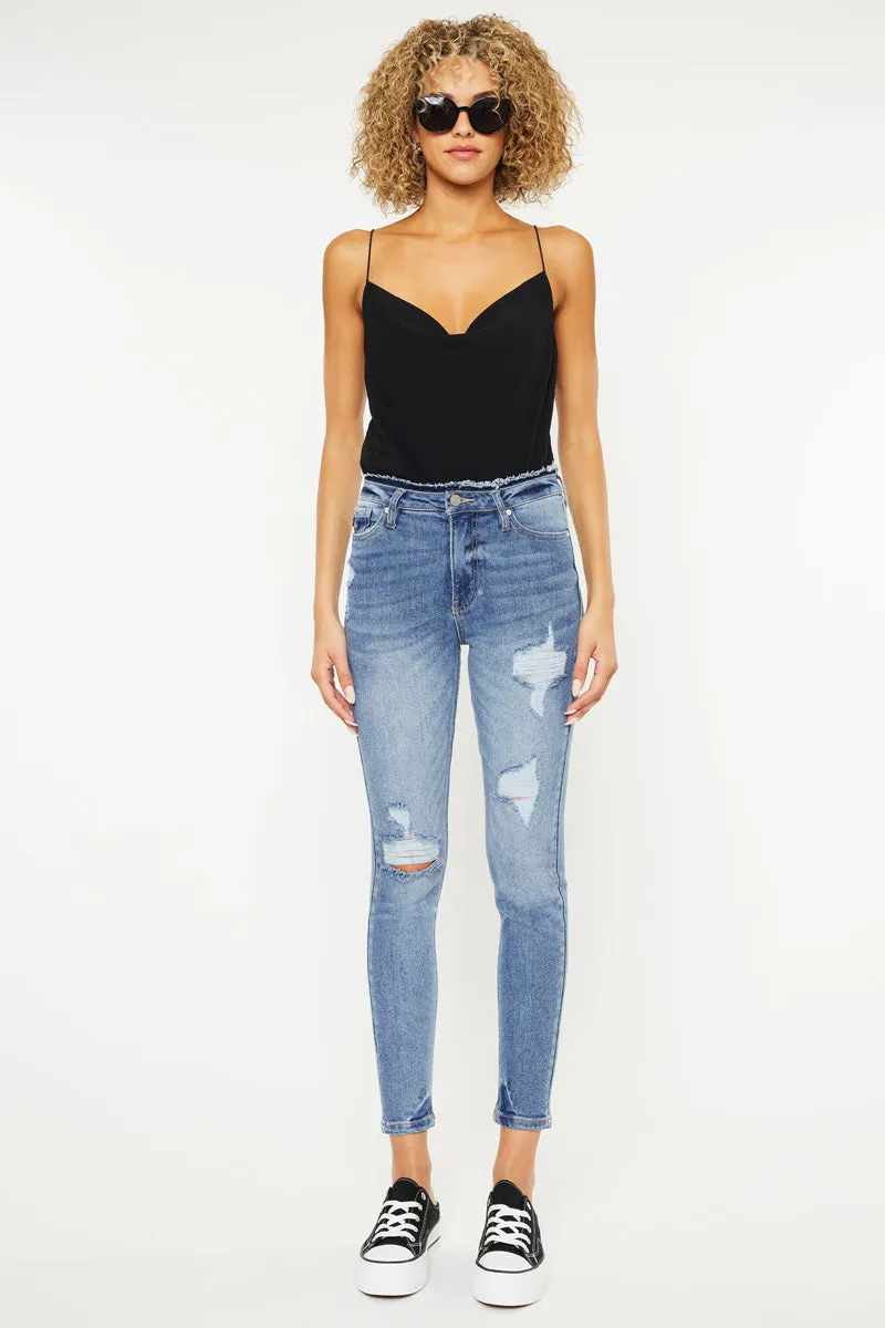 Chanell High Rise Ankle Skinny Jeans sold by Kan Can product image thumbnail 3