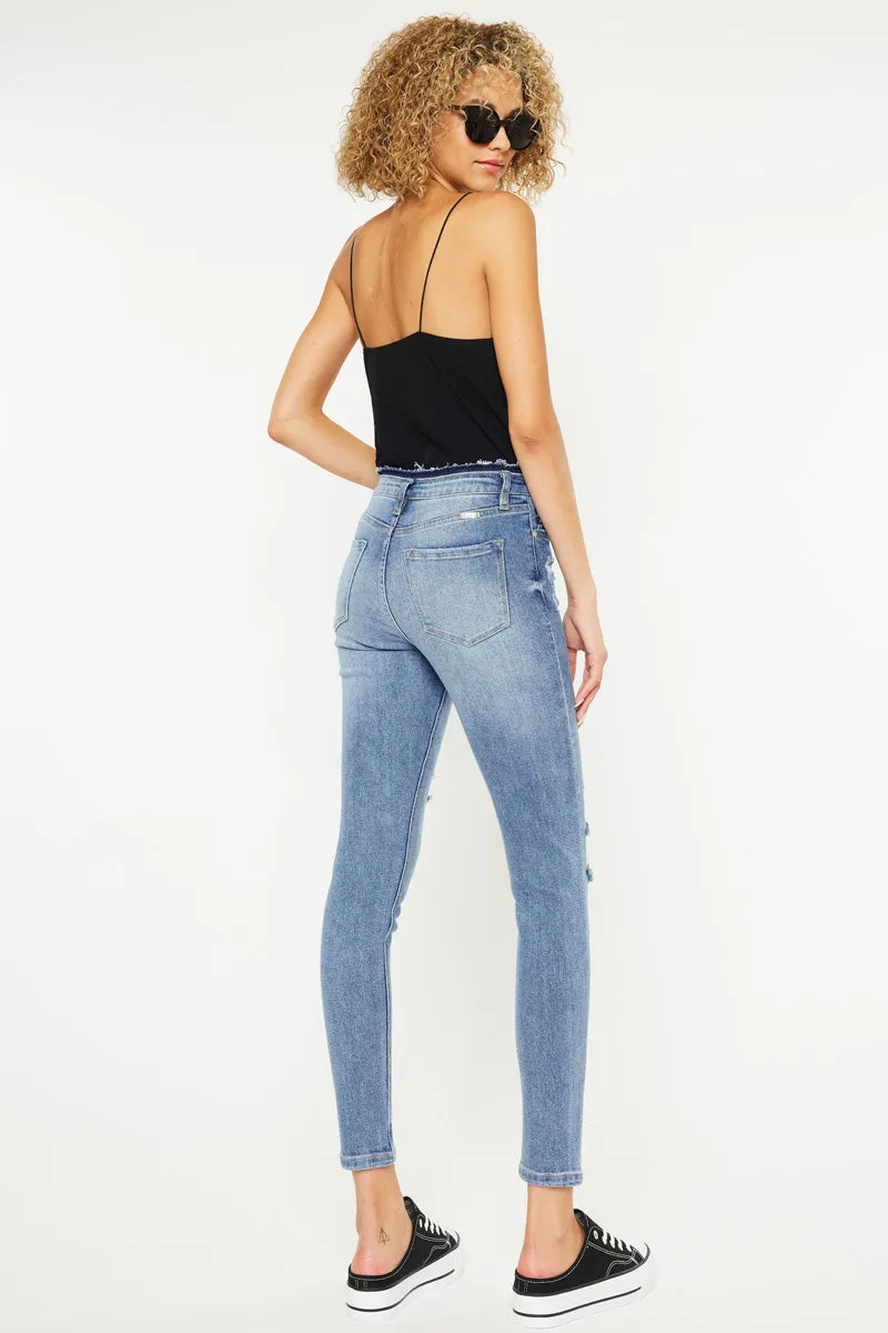 Chanell High Rise Ankle Skinny Jeans sold by Kan Can product image thumbnail 2