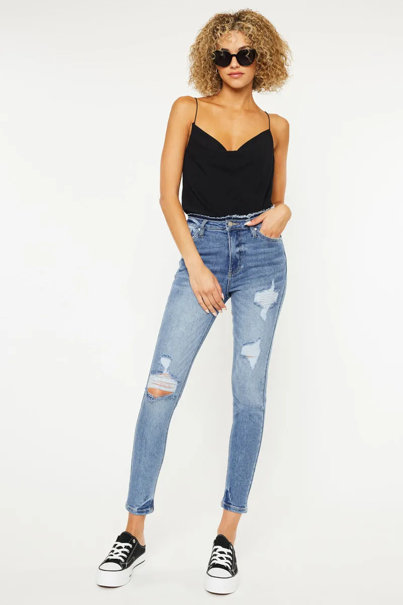 Chanell High Rise Ankle Skinny Jeans sold by Kan Can product image thumbnail 4