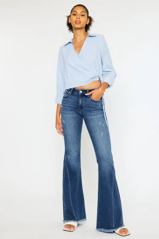 Cleo Mid Rise Flare Jeans sold by Kan Can