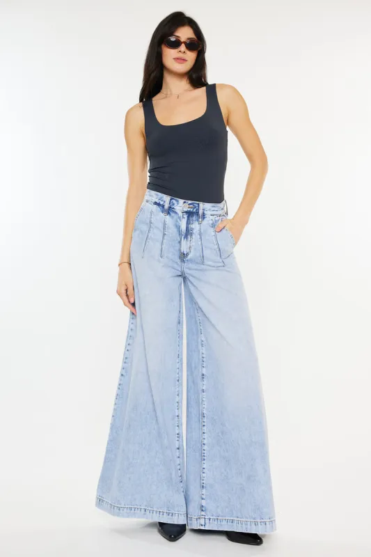 Rosanna Ultra High Rise Wide Leg Jeans sold by Kan Can