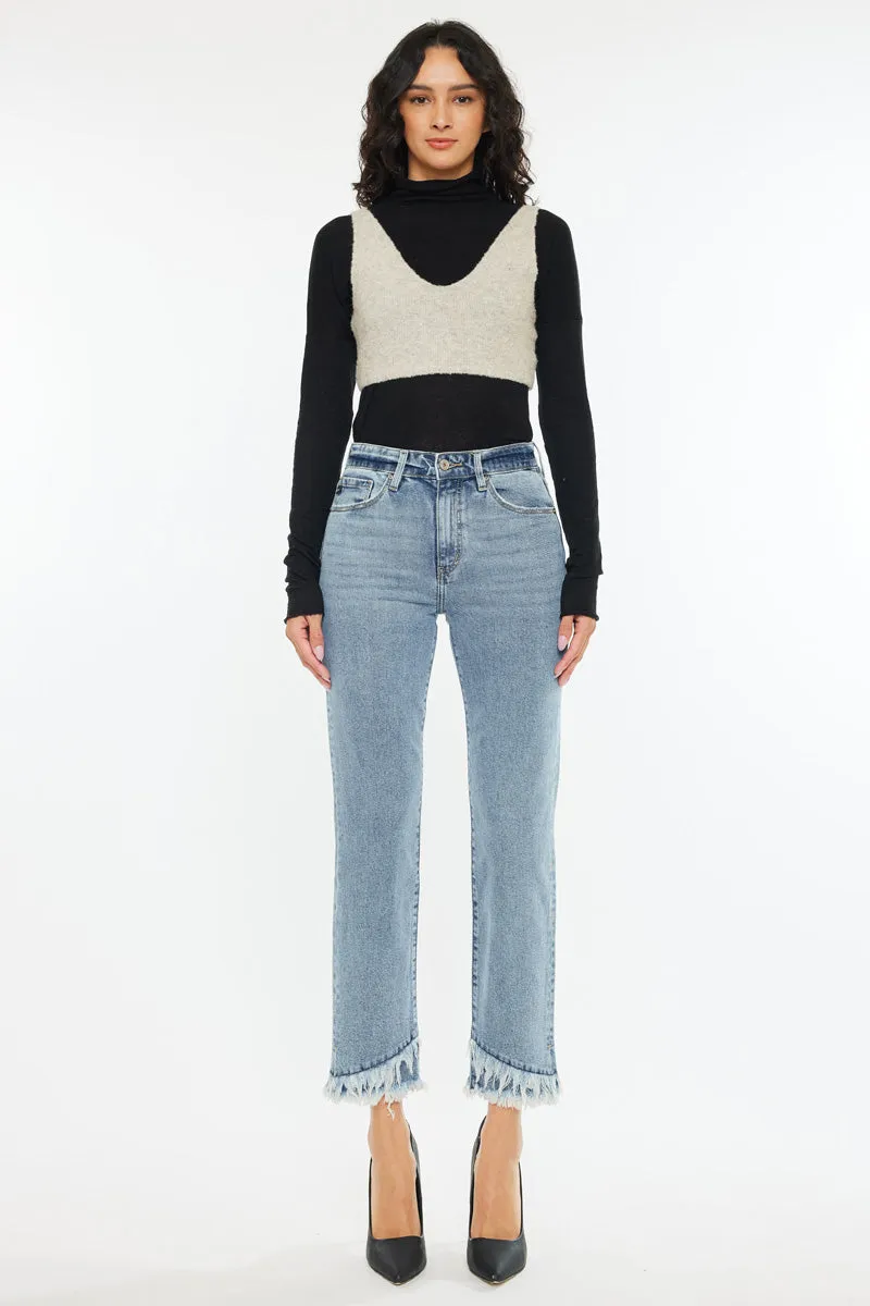 Clover Essentials High Rise Straight Fit Leg Jeans sold by Kan Can product image thumbnail 2