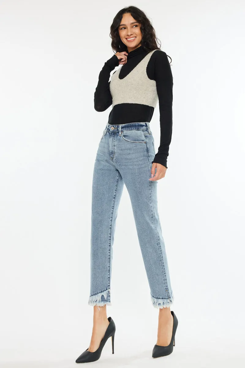 Clover Essentials High Rise Straight Fit Leg Jeans sold by Kan Can product image thumbnail 3