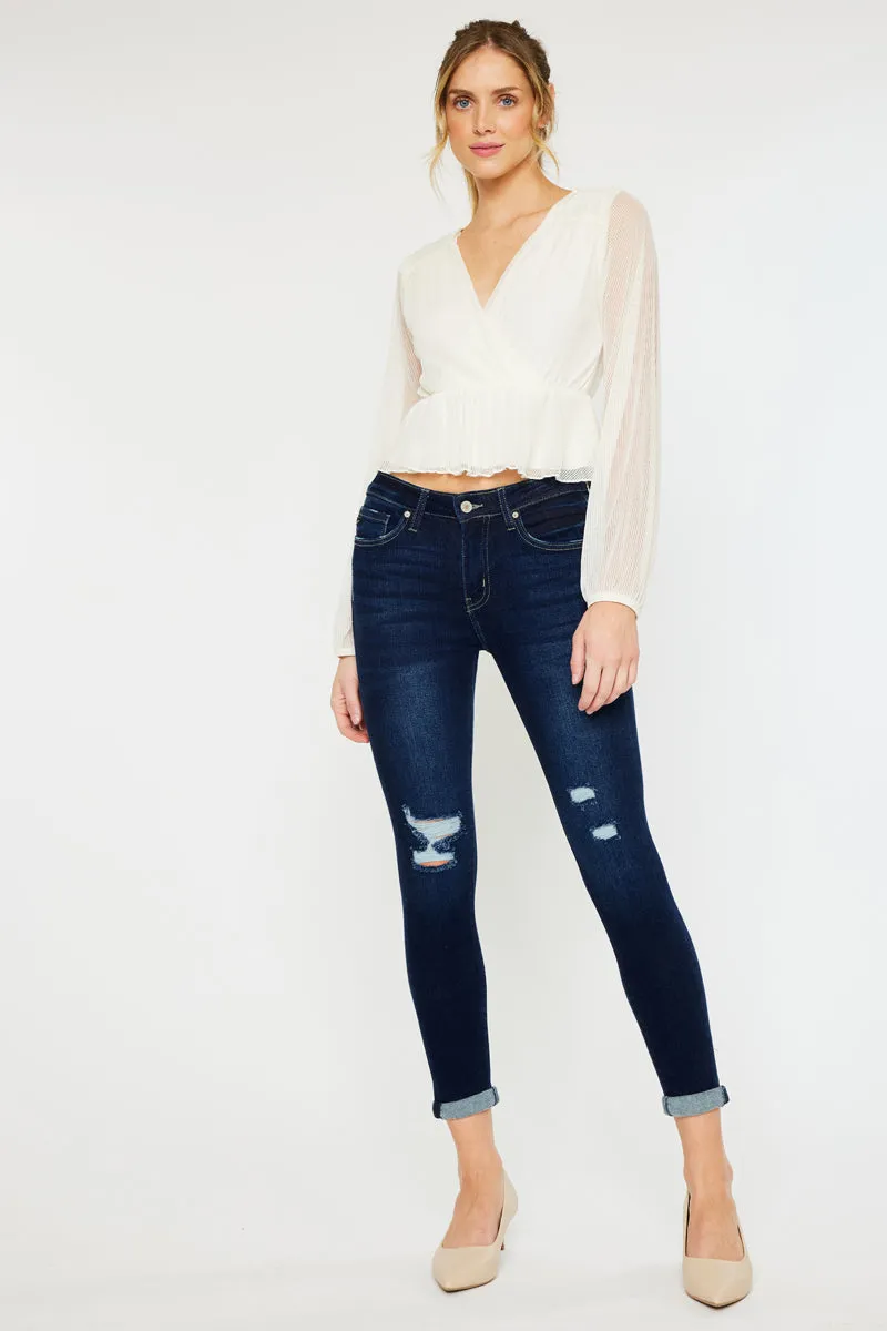 Hudson Mid Rise Ankle Skinny Jeans sold by Kan Can