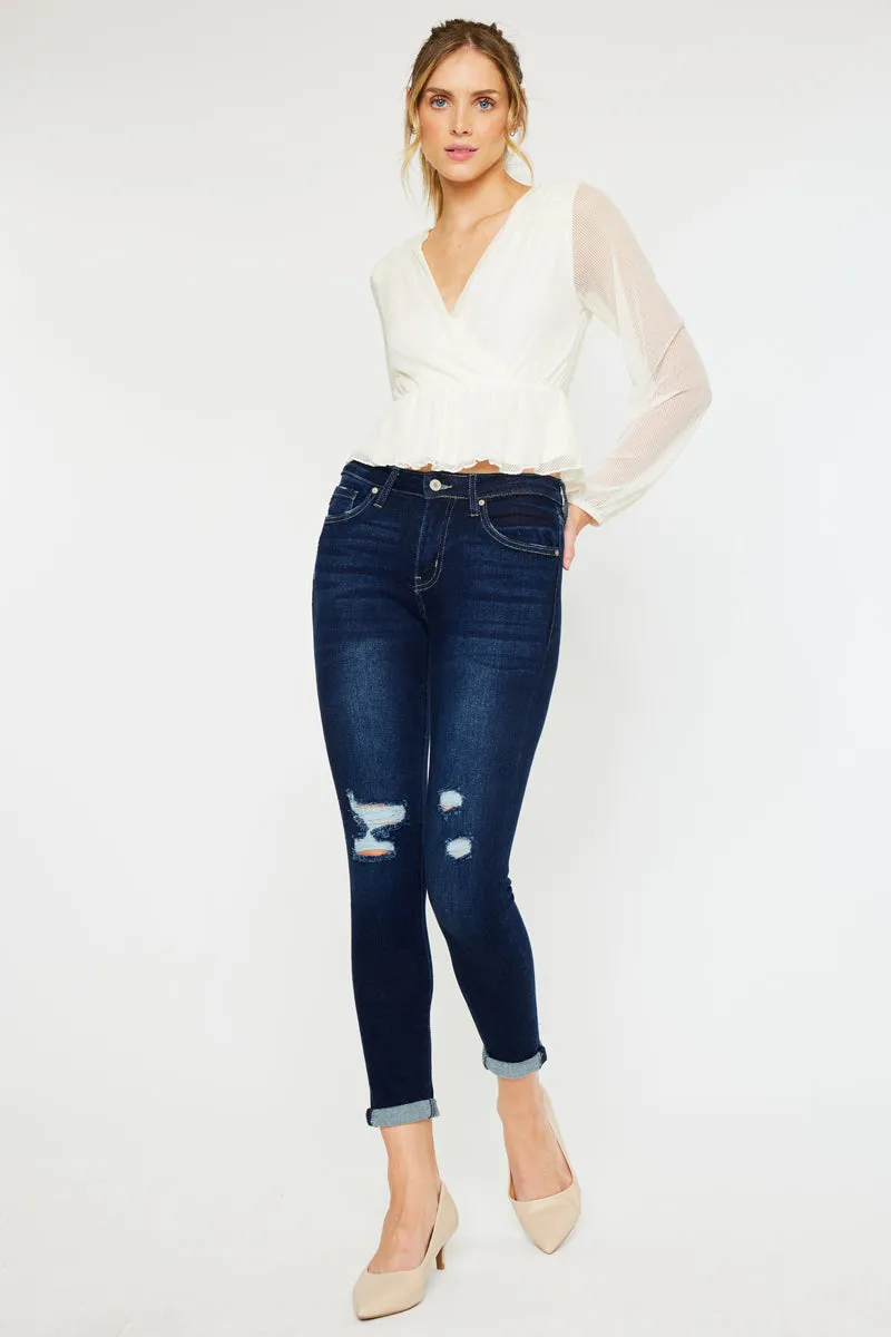 Hudson Mid Rise Ankle Skinny Jeans sold by Kan Can product image thumbnail 4